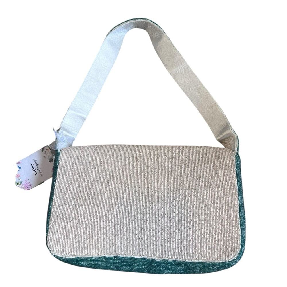 Handcrafted in India NWT Beaded Shoulder Bag Diver Swim Sun Viral TJ Maxx - Picture 8 of 14